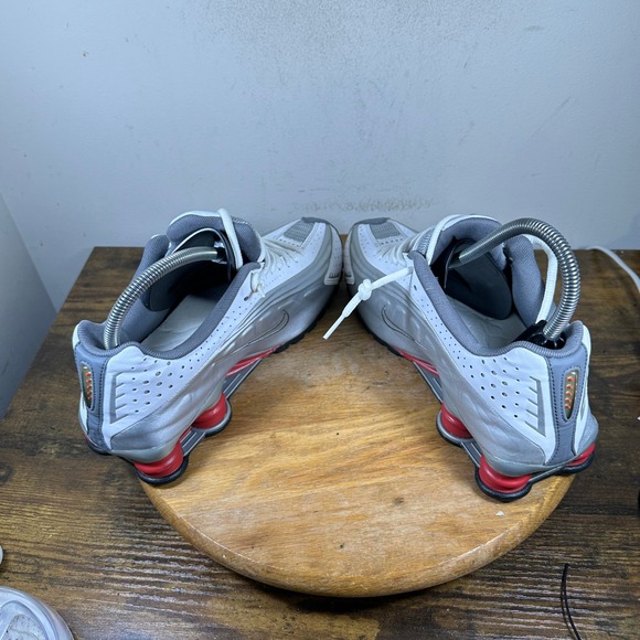 Nike Shox TL Nova White Metallic Silver Red Running Shoes Mens 8.5 104265-126